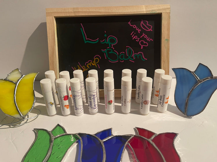 Photo of various flavors of Lip Balm