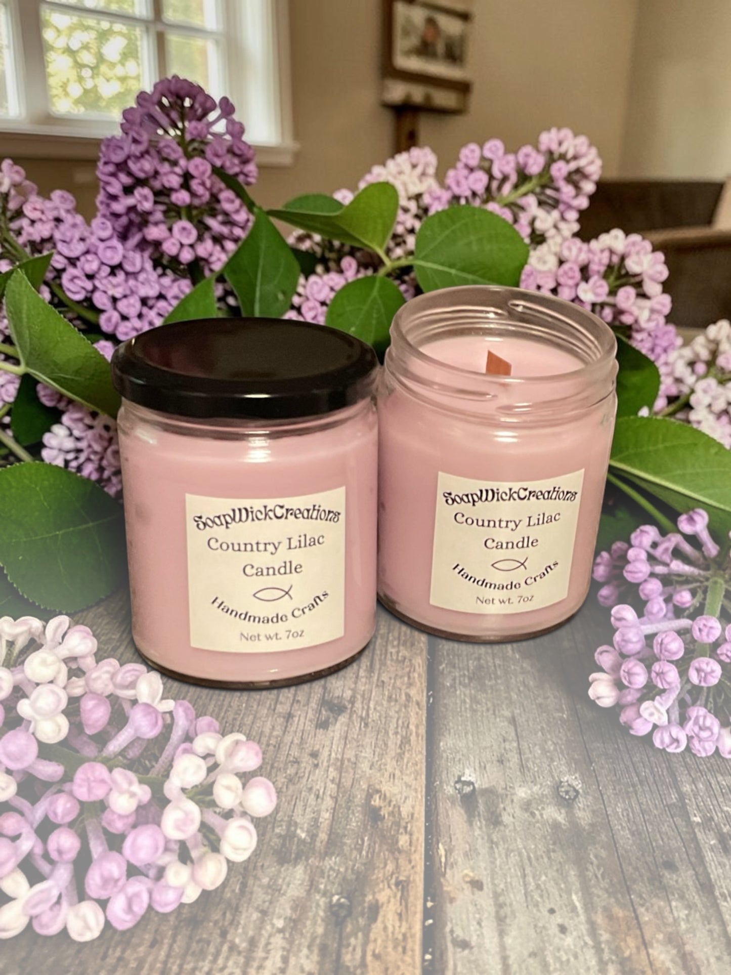Country Lilac Jar Candle