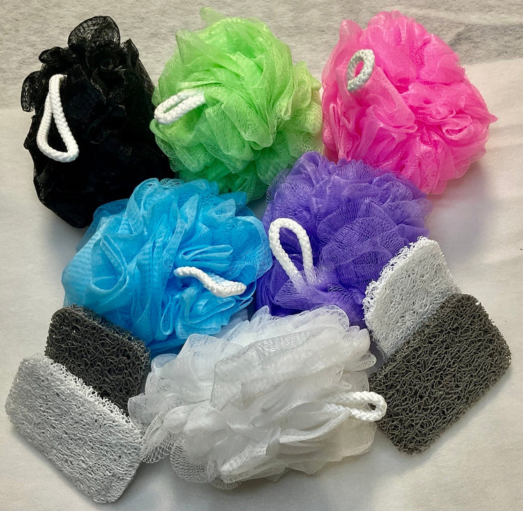 Photo of Loofahs and Soap savers of various colors