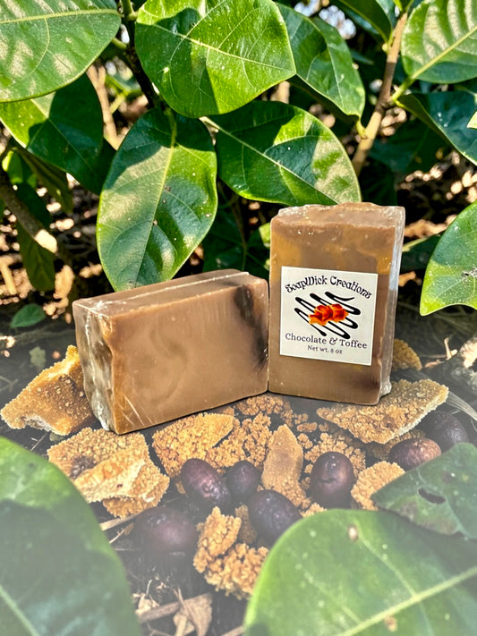 Chocolate & Toffee Handmade Bar Soap