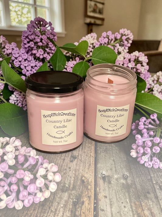 Country Lilac Jar Candle